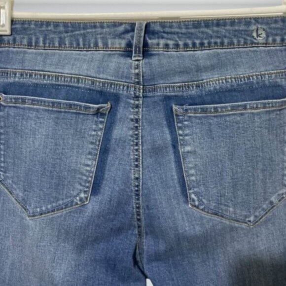 Kensie Distressed Ripped Skinny Jeans Size 14 | Blue Denim Stretch Y2K - Picture 7 of 12